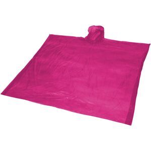Bullet Ziva Adults Unisex Disposable Rain Poncho With Pouch / Pink